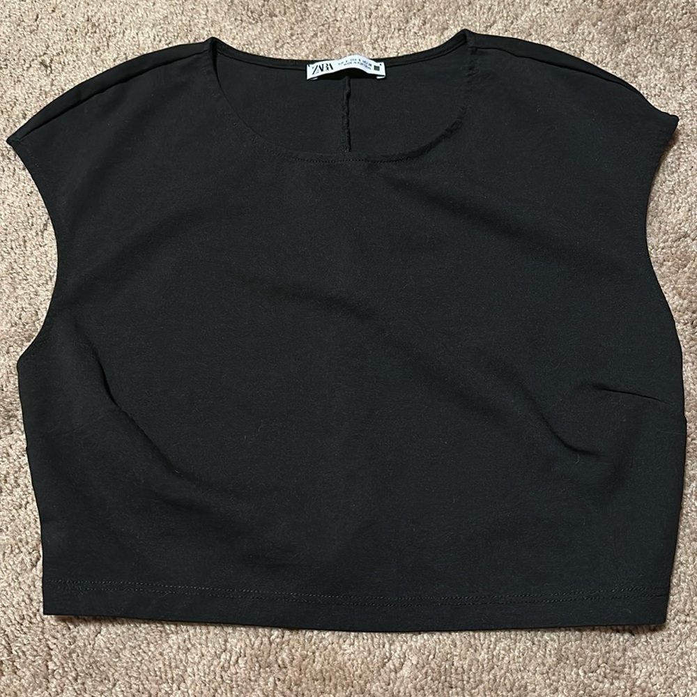 Black crop Zara top - Picture 1 of 2